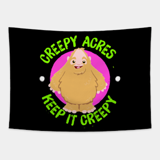 Creepy Acres Kawaii Sam Squatch Bigfoot Tapestry