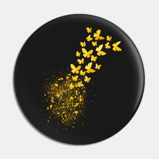 Metamorphosis - Yellow Butterflies Pin