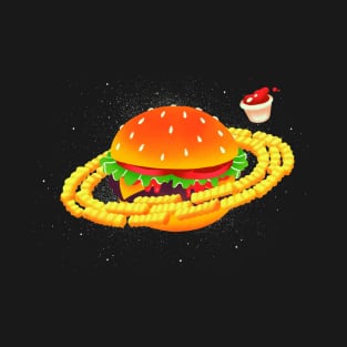 Galactic Cheeseburger & Fries T-Shirt