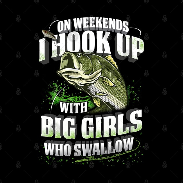 Fishing T Shirts- Big Girls Who Swallow by Murder By Text