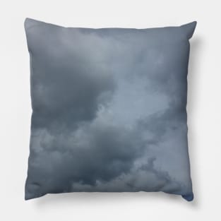 Dark Puffy Clouds - Cloudy Day Pillow