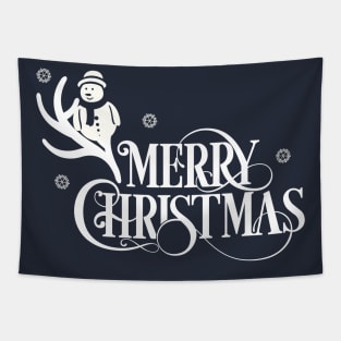 Merry Christmas Snowball With Cute Santa - Merry Christmas Gift Tapestry