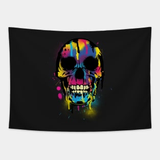 Neon Paint Sugar Skull Tapestry