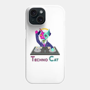 Techno Cat -  Catsondrugs.com - Techno Party Ibiza Rave Dance Underground Festival Spring Break  Berlin Good Vibes Trance Dance technofashion technomusic housemusic Phone Case