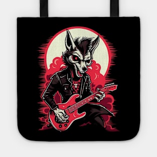 Rockabilly wolf Tote