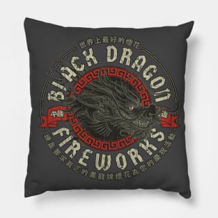 Black Dragon Fireworks Pillow