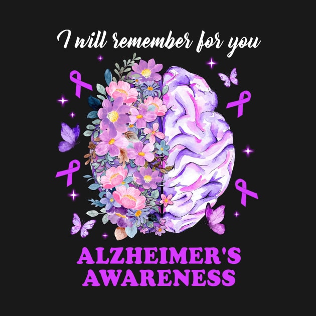 I Will Remember For You Brain Alzheimer's Awareness by James Green
