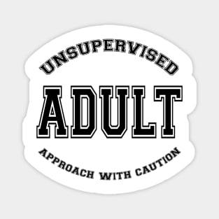 SKILLHAUSE - UNSUPERVISED ADULT (BLACK LETTER) Magnet