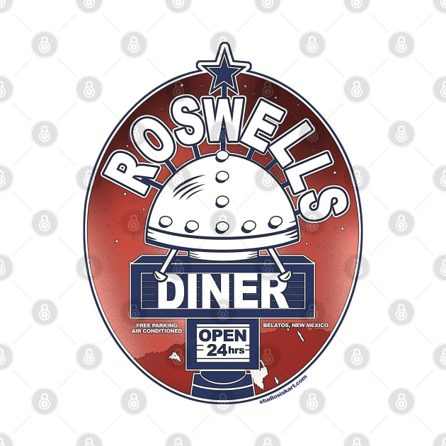 Roswell's Diner Souvenir T-shirt by StudioSiskart 