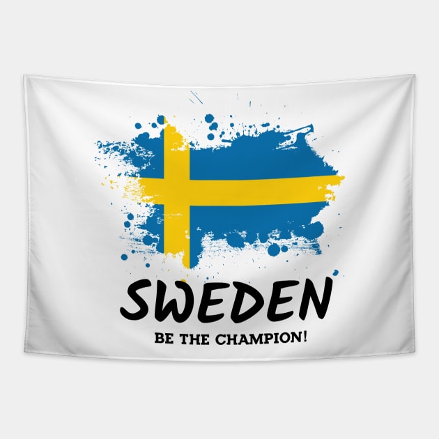 Fifa World Cup 2018 Sweden Tapestry by VEKTORKITA