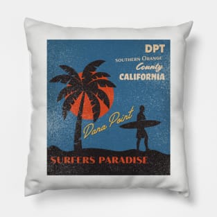 Dana Point California surf Vintage Pillow