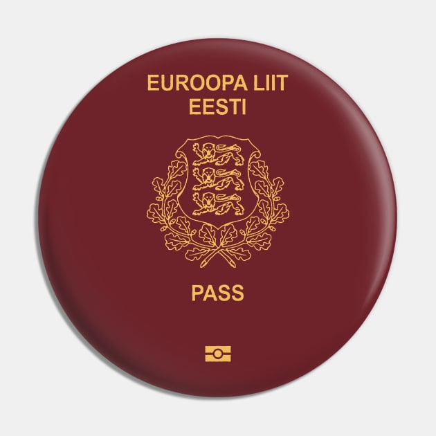 Estonia passport Pin by Travellers