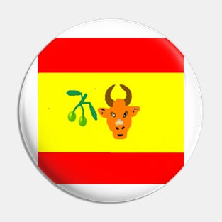 Sporty Spanish Design on White Background Pin