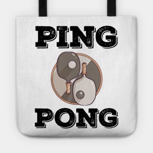 Ping Pong Table Tennis Tabletennis PingPong Yin Yang Ying Tote