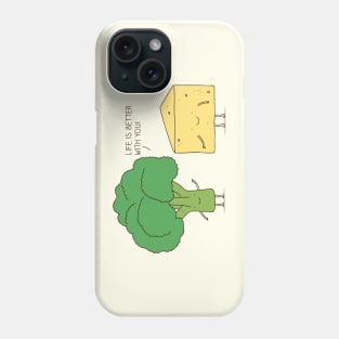 Broccoli and cheese Phone Case