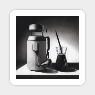 Coffee Vintage Monochrome Pointillism Since Magnet