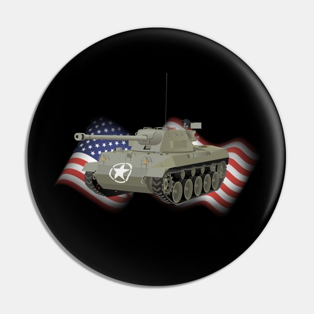 M18 Hellcat American WW2 Tank Destroyer Pin by NorseTech
