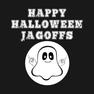 Happy Halloween Jagoffs Funny Yinzer Ghost Middle Fingers Gift T-Shirt
