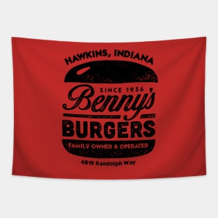 Benny's Burgers (black) Tapestry