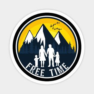 Hiking free time Magnet