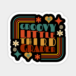 Groovy Little Third Grader First Day of School Magnet