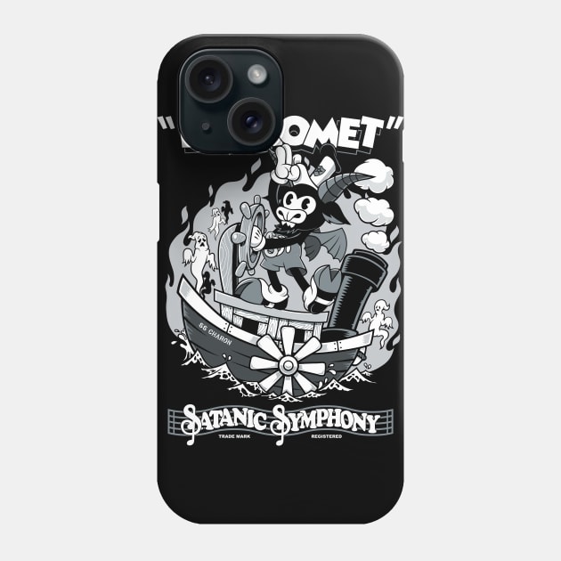 Vintage Cartoon Baphomet - Steamboat Baphy - Occult - Satanic Symphony Phone Case by Nemons