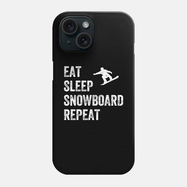 Eat sleep snowboard repeat Phone Case by captainmood