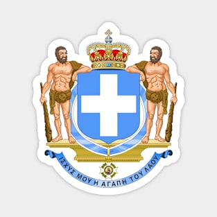 Coat of Arms of Greece (blue cross) Magnet