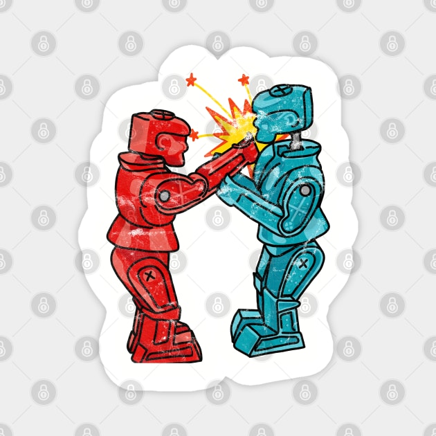 Rock 'em Sock 'em Robots Magnet by Slightly Unhinged