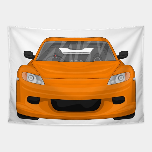 RX8 ORANGE Tapestry by VENZ0LIC