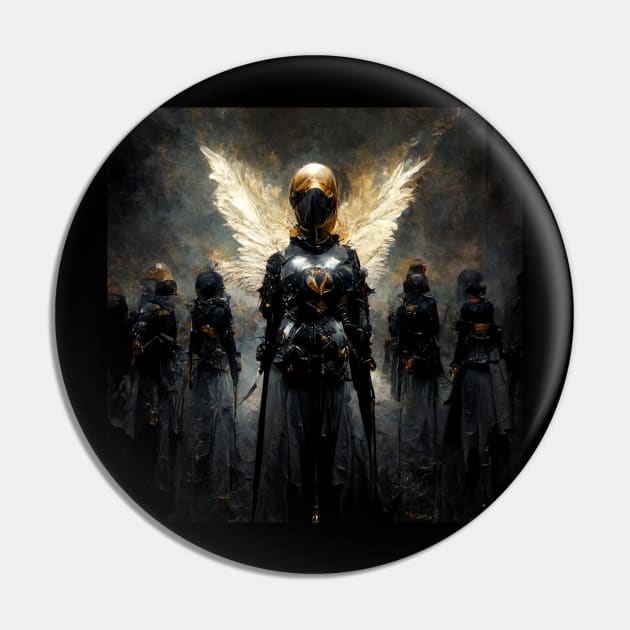 Dark Army of the Angels | Black and Gold Pin by Classical