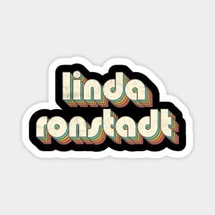 Retro Vintage Rainbow Linda Letters Distressed Style Magnet