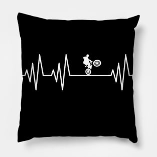 Cycling Heartbeat T-Shirt Cycling lovers Gift Pillow
