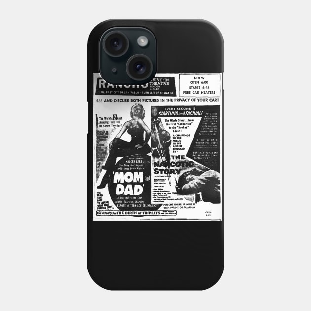 Mom and Dad + The Narcotic Story Double Feature Phone Case by driveintshirts