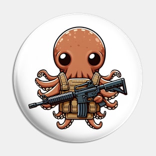 Tactical Octopus Adventure Tee: Where Intelligence Meets Style Pin