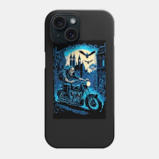 Skeleton Riding Motorbike Phone Case