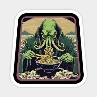 Cthulhu eat ramen Magnet