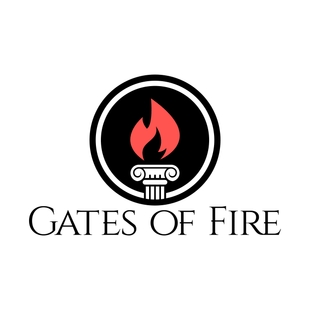 Gates of Fire logo - Black on White by GatesOfFire