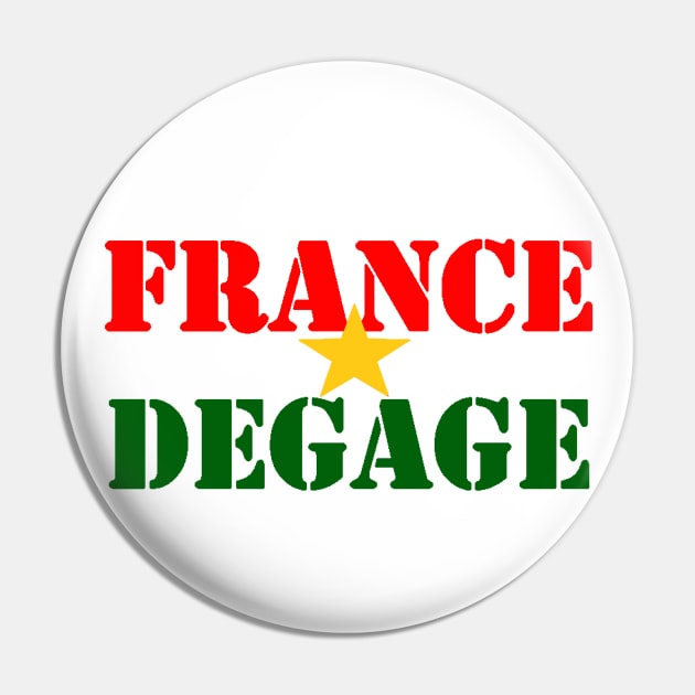 Burkina Faso France Degage Pin by Tony Cisse Art Originals