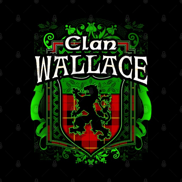 Clan Wallace Tartan Lion by Celtic Folk