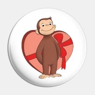 Curious George Valentine's Pin