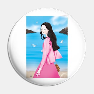 Beauty Lady By The Sea Pin