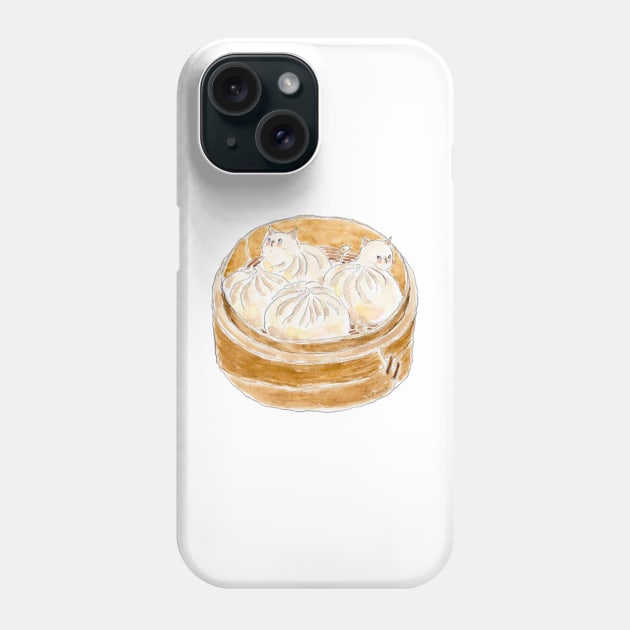 Meat bun Cats Phone Case by TOCOROCOMUGI