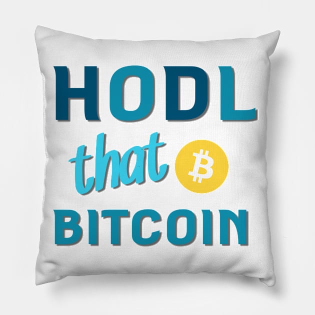 HODL that Bitcoin Pillow by CryptoDeity