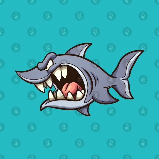 Angry Shark by memoangeles