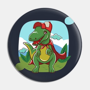 cute illustration of kids dino Pin