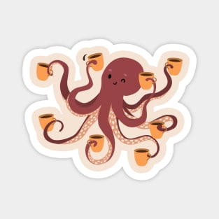 coffee makes life better Octopus II Magnet