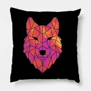 Wolf in vibrant colour Pillow