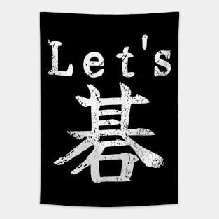 "Let's GO" Board Game Japanese Pun Kanji Tapestry