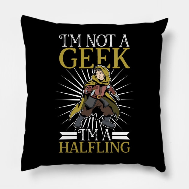 No geek - D20 Roleplay Character - Halfling Pillow by Modern Medieval Design